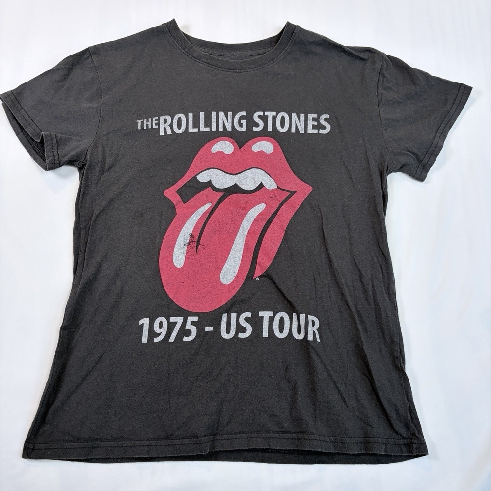 The Rolling Stones 1975 US Tour Classic Rock Music T-Shirt Men's Sz M‎ Grunge